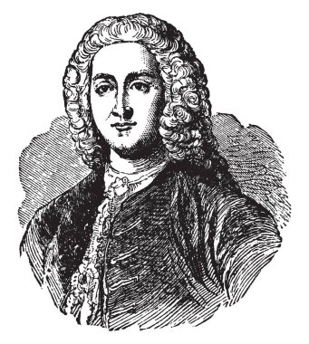 George Grenville, 1712-1770, İngiliz liberal devlet adamı ve Başbakan, Büyük Britanya, vintage çizgi çizme veya oyma illüstrasyon biriydi