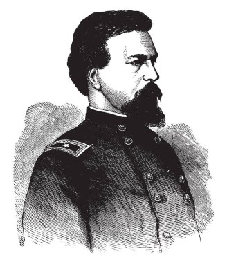General Alexander S. Webb, 1835-1911, bir kariyer Amerika Birleşik Devletleri Ordusu subayı ve bir generali Amerikan İç Savaşı, vintage çizgi çizme veya oyma illüstrasyon biriydi