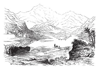 Yatay çizgidir koordinat uçak nerede tüm noktaları hatta çizim veya illüstrasyon oyma değil, vintage hattına soldan devam etmek için görünür bir çizgi olduğunu.