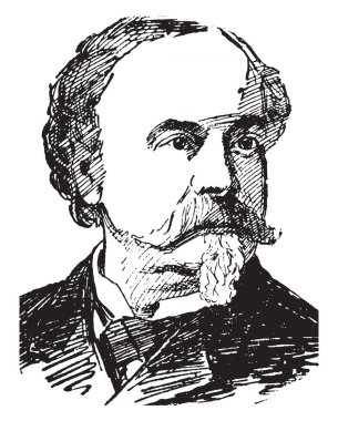 William Wetmore, 1819-1895, o bir Amerikalı heykeltraş, sanat eleştirmeni, şair ve Editör, vintage çizgi çizme veya oyma illüstrasyon hikayeydi