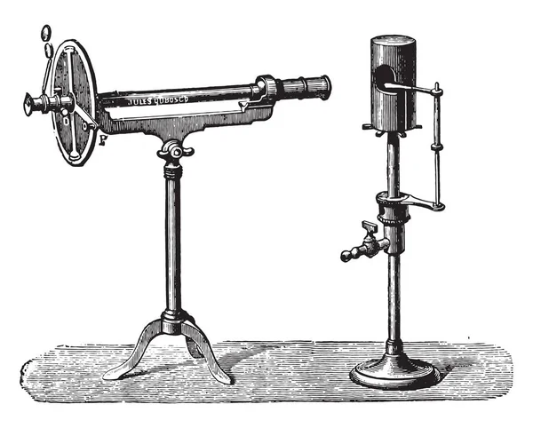 Saccharimeter Bij Avondschemering Vintage Gegraveerd Illustratie Industriële Encyclopedie Lami 1875 — Stockvector