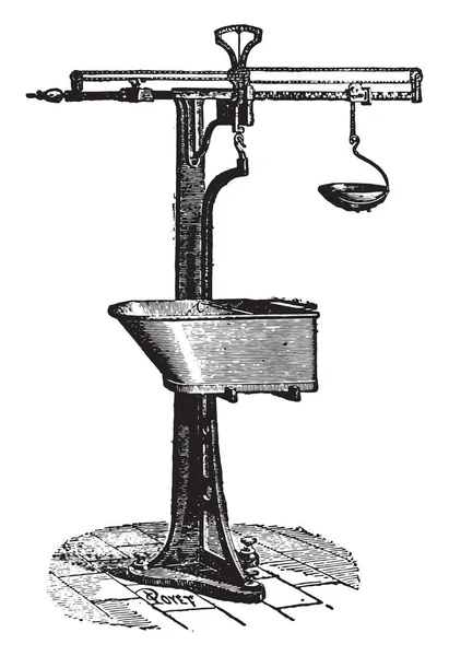 Medidor Equilibrio Ilustración Grabada Vintage Enciclopedia Industrial Lami 1875 — Archivo Imágenes Vectoriales