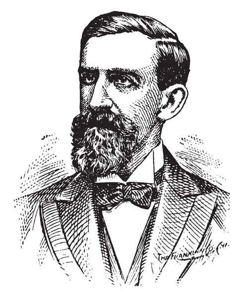 John Waard Kern 1849 1917 Hij Een Democratische Senator Namens — Stockvector