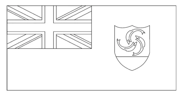 Flag Anguilla 2009 Flag Has Saltire Top Left Corner Flag — Stock Vector