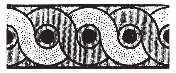 Ασσυριακή Στολίδι Είναι Υδατογραφημένο Κίνητρο Εκλεκτής Ποιότητας Γραμμικό Σχέδιο Απεικόνιση — Διανυσματικό Αρχείο
