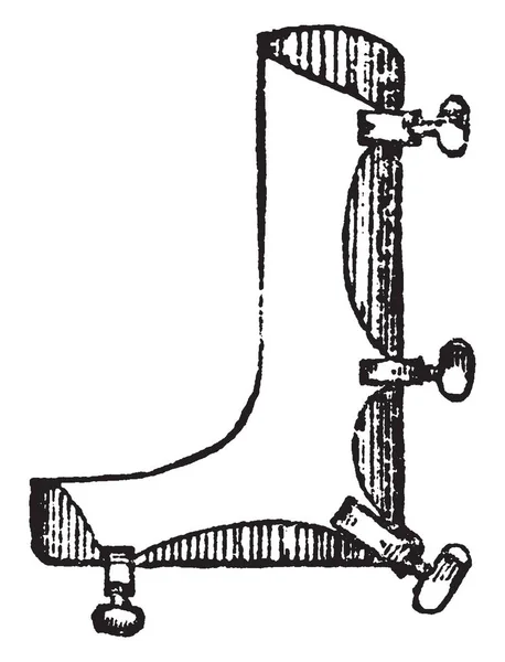 Questa Illustrazione Rappresenta Bootcrimp Che Utilizzato Dai Produttori Stivali Disegnare — Vettoriale Stock