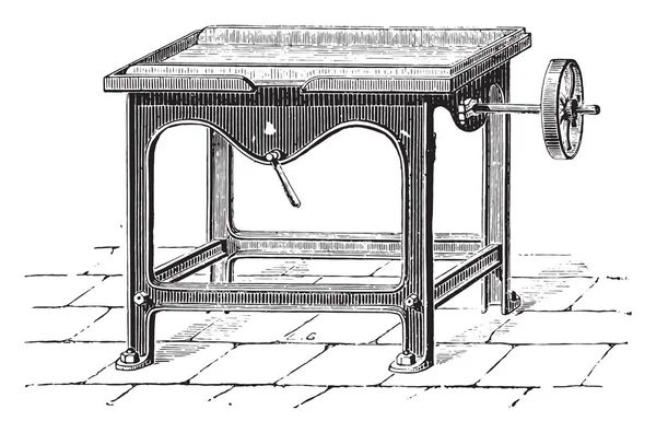 Machine Redresser Tapoter Les Barres Chocolat Illustration Gravée Vintage Encyclopédie — Image vectorielle