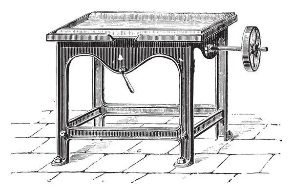 Máquina Endireitar Barras Chocolate Vintage Gravada Ilustração Enciclopédia Industrial Lami —  Vetores de Stock