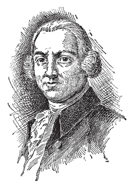 ジェームスのオーティス 1725 1783 彼は植民地マサチューセッツ州 パトリオット ビンテージの線描画や彫刻イラストの早い支持者の弁護士 — ストックベクタ