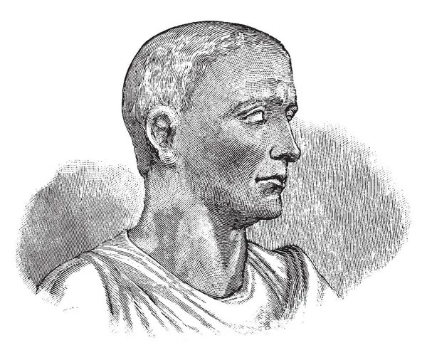 푸블리우스 코르넬리우스 스키피오 아프리카누스 236 기원전 183 빈티지 드로잉이 — 스톡 벡터