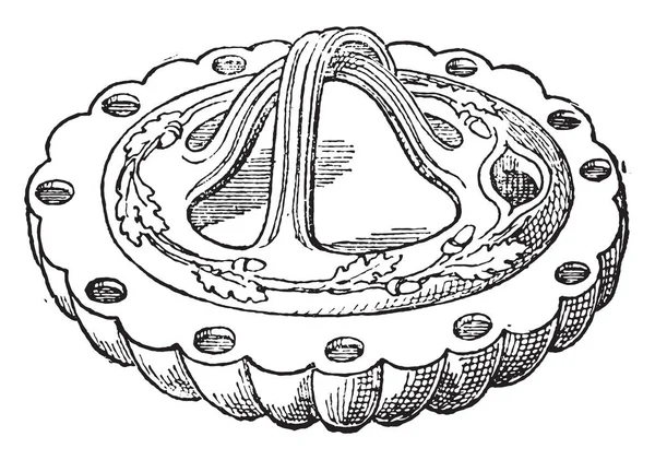 Lampada Con Manico Illustrazione Incisa Vintage Vita Privata Antica Antica — Vettoriale Stock