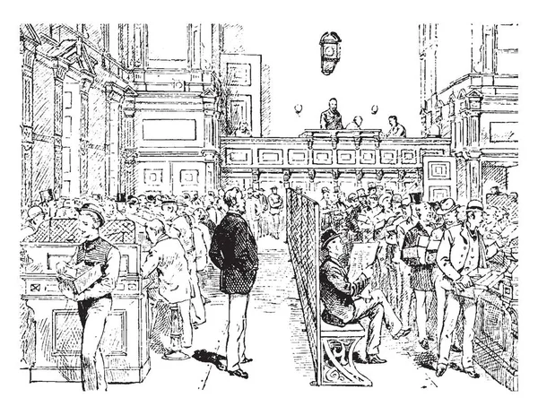 Этой Иллюстрации Изображен Нью Йоркский Информационный Центр Винтажный Рисунок Линий — стоковый вектор