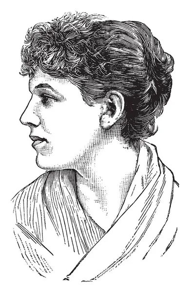 Varna Davis 1864 1898 Ela Foi Uma Escritora Americana Desenho —  Vetores de Stock