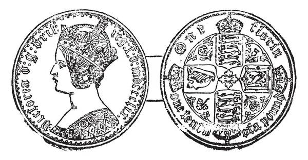 ビクトリアのコインは中央カウンター パーティー ビンテージの線描画や彫刻イラストを経由せず別に つの党から直接送信するオンライン決済できるようになるデジタル通貨の純粋なピア バージョン — ストックベクタ