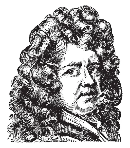 토마스 Betterton 1635 1710 빈티지 그림의 최고의 배우는 — 스톡 벡터