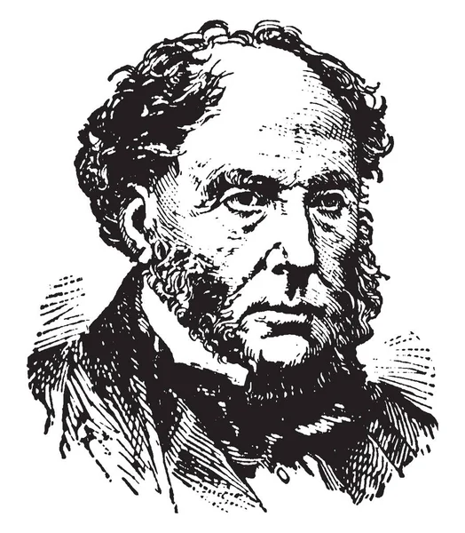 阿奇博尔德 艾莉森爵士 1792 1867年 他是苏格兰历史学家和倡导者 复古线条画或雕刻插图 — 图库矢量图片