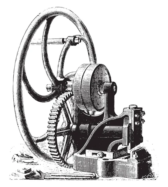Guillotina Ilustración Grabada Vintage Enciclopedia Industrial Lami 1875 — Archivo Imágenes Vectoriales