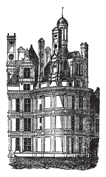 Chateau Chambord Uno Los Chteaux Más Reconocibles Estructuras Renacentistas Clásicas — Archivo Imágenes Vectoriales