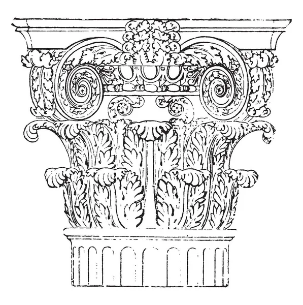 複合の首都 ローマ字順だった実際にやや無料バージョン ビンテージの線描画や彫刻イラストの試行の結果 — ストックベクタ