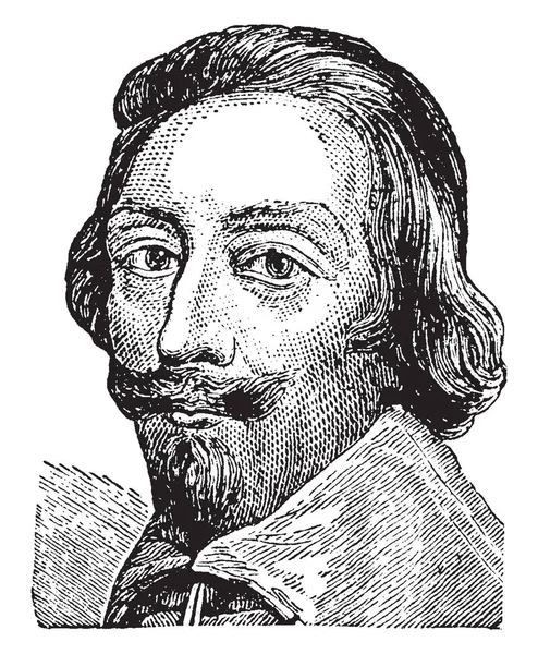 Armand Richelieu 1585 1642 Era Pastore Nobile Statista Francese Illustrazione — Vettoriale Stock