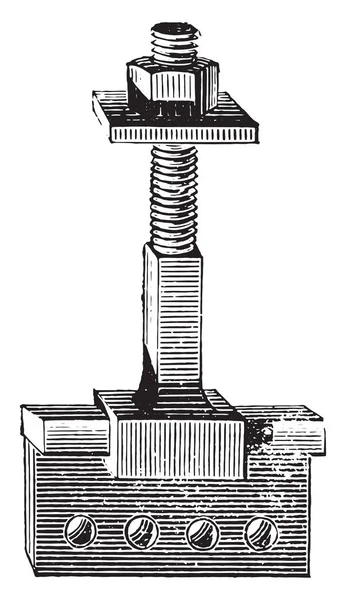 Láttam Motorháztető Vintage Vésett Illusztráció Ipari Enciklopédia Lami 1875 — Stock Vector