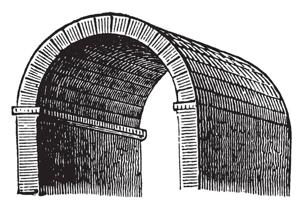 Bóveda Cañón También Llama Como Una Bóveda Túnel Arquitectura Bizantina — Archivo Imágenes Vectoriales