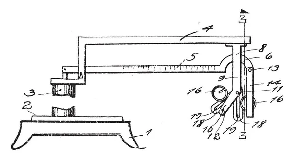 Hier Wird Wissenschaftlicher Maßstab Gezeigt Vintage Linienzeichnung Oder Gravierillustration — Stockvektor