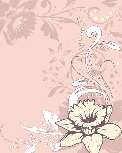Векторна Ілюстрація Шпалери Квітковими Елементами — стоковий вектор