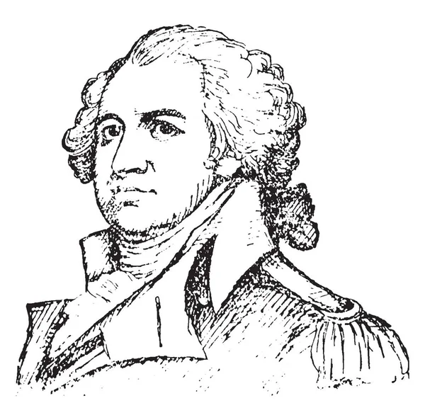 托马斯米夫林 1744 1800 他是美国政治家和宾夕法尼亚州第一州长从1790年到 1799 复古线条画或雕刻插图 — 图库矢量图片