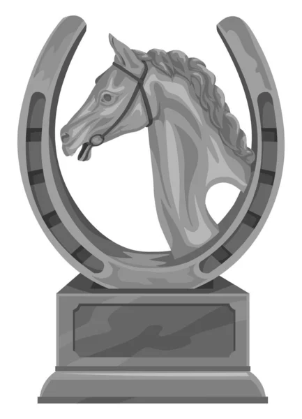 Ilustración Vectorial Del Trofeo Equino — Vector de stock