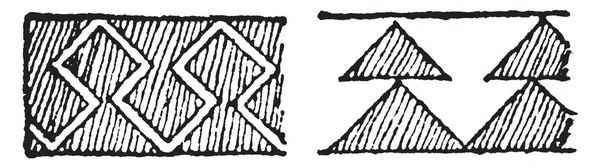 互惠三叶是由欧洲专家命名的 谁声称它是波兰地毯的一个重要标志 理发杆条纹它被发现在几乎所有类的地毯 复古线画或雕刻 — 图库矢量图片