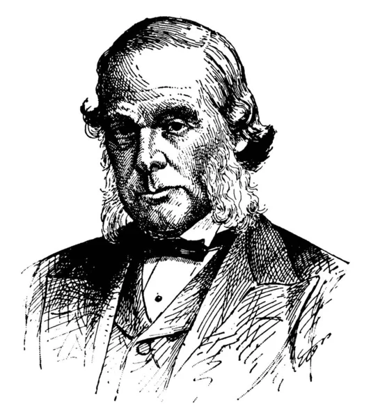 男爵ジョゼフ リスター 1827 1912 彼はイギリスの外科医と消毒手術 ビンテージの線描画や彫刻イラストのパイオニア — ストックベクタ