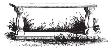 Samuel Seabury anıt, ilk Amerikan Episcopal Piskopos, vintage çizgi çizme veya oyma illüstrasyon.