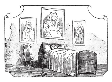 Trun landammanns, vintage illüstrasyon kazınmış.