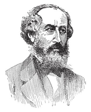 Cyrus W. alanı, bir Amerikalı işadamı ve Atlantik telgraf şirketi oluşturmak için yardımcı oldu ve Atlantik Okyanusu, vintage çizgi çizme veya oyma illüstrasyon ilk telgraf kablo Döşenmemelidir yatırımcı o 1819-1892, alanıydı