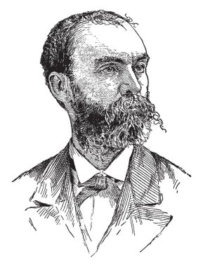 Isaac İsrail Hayes, 1832-1881, o bir kutup explorer, hekim ve politikacı, vintage çizgi çizme veya oyma illüstrasyon yapıldı.