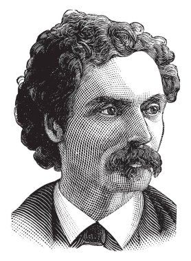 Whitelaw Reid, 1837-1912, ABD'li politikacı, gazete editörü ve İngiltere, vintage çizgi çizme veya oyma illüstrasyon ABD Büyükelçisi olduğunu