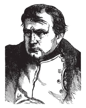Napolyon Bonapart, 1769-1821, o bir Fransız askeri genel, siyasi lider ve Fransa, vintage çizgi çizme veya oyma illüstrasyon'un ilk imparatoru oldu
