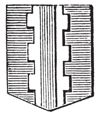 Soluk Walled hanedanlık armaları, vintage çizgi çizme veya oyma illüstrasyon bazen kullanılan bir terimdir.