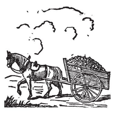 Araba iki tekerlek kullanarak taşıma için tasarlanmış ve normalde bir veya fıçı hayvanlar, vintage çizgi çizme veya oyma illüstrasyon bir çift tarafından çekilen bir araçtır.