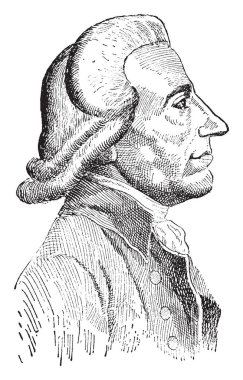 Emmanuel Joseph Sieyes, 1748-1836, o bir Fransız Katolik abb, rahip ve politik yazar, vintage çizgi çizme veya oyma illüstrasyon yapıldı.