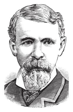 Russell A. Alger, 1836-1907, o Amerika Birleşik Devletleri Senatör Michigan ve Michigan, vintage çizgi çizme veya oyma illüstrasyon 20 Valisi oldu