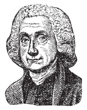 Joseph Priestley, 1733-1804, o bir İngiliz teolog, İngiliz muhalif din adamı, doğal filozof, kimyager, yenilikçi dilbilimci ve liberal politik kuramcı, vintage çizgi çizme veya oyma illüstrasyon yapıldı.