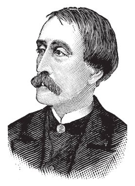 Henry Bergh, 1820-1888, kurduğu önleme-in gaddarlık hayvanlar (Aspca) 1866 yılında, vintage çizgi çizme veya oyma illüstrasyon için American society