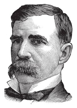 James Donald Cameron, 1833-1918, bir ABD'li siyasetçi ve Amerika Birleşik Devletleri Senatör Pennsylvania, vintage çizgi çizme veya oyma illüstrasyon biriydi