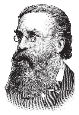 Justin Mccarthy, 1830-1912, o bir İrlandalı milliyetçi, liberal tarihçi, yazar, politikacı ve milletvekili, vintage çizgi çizme veya oyma illüstrasyon yapıldı.