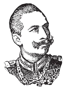 William, 1859-1941, o Alman İmparatoru ve Prusya kralı, vintage çizgi çizme veya oyma illüstrasyon II'dir