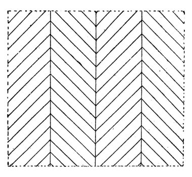 Macar noktası parke, vintage oyulmuş illüstrasyon. Endüstriyel ansiklopedi E.-O. Lami - 1875.