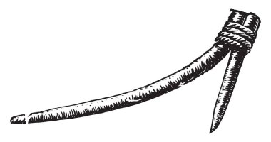 İlkel çekme, vintage illüstrasyon kazınmış. Endüstriyel ansiklopedi E.-O. Lami - 1875