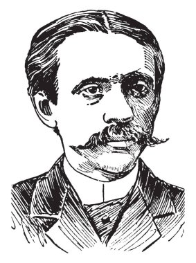 F. R. Stockton, 1834-1902, o bir Amerikalı yazar ve humourist, vintage çizgi çizme veya oyma illüstrasyon yapıldı.